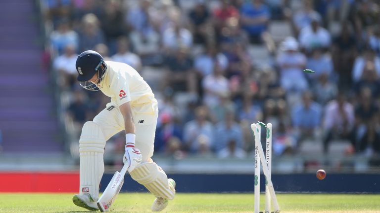 Joe Root during day three of the 4th Specsavers Test between England and India at The Ageas Bowl on September 1, 2018 in Southampton, England.