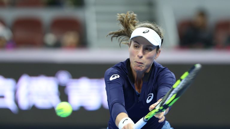Johanna Konta lost to Julia Georges in straight sets in Beijing