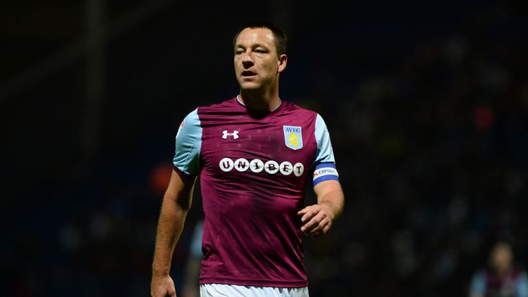 PRESTON, ENGLAND - NOVEMBER 01: John Terry of Aston Villa looks on during the Sky Bet Championship match between Preston North End and Aston Villa at Deepdale on November 1, 2017 in Preston, England. (Photo by Nathan Stirk/Getty Images)