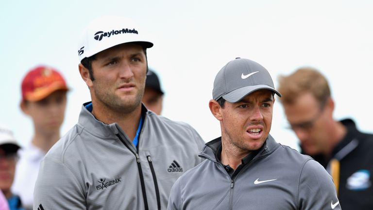 during previews ahead of the 147th Open Championship at Carnoustie Golf Club on July 16, 2018 in Carnoustie, Scotland.