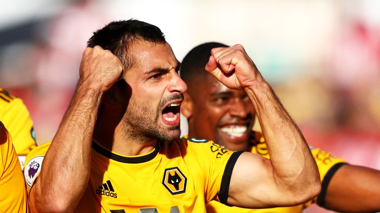 Jonny during the Premier League match between Wolverhampton Wanderers and Southampton FC at Molineux on September 29, 2018 in Wolverhampton, United Kingdom.