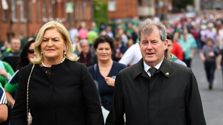 McManus attending the All-Ireland final last month