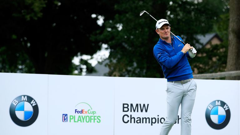 during the third round of the BMW Championship at Aronimink Golf Club on September 8, 2018 in Newtown Square, Pennsylvania.