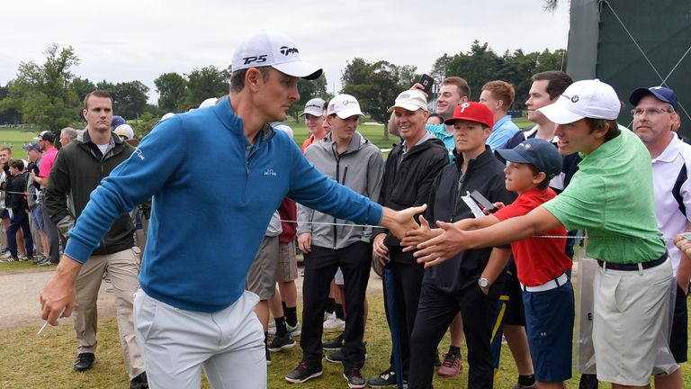 during the third round of the BMW Championship at Aronimink Golf Club on September 8, 2018 in Newtown Square, Pennsylvania.