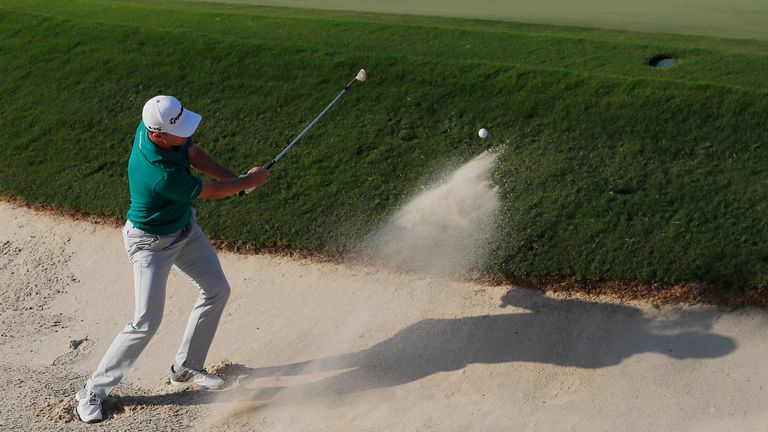 during the first round of the TOUR Championship at East Lake Golf Club on September 20, 2018 in Atlanta, Georgia.