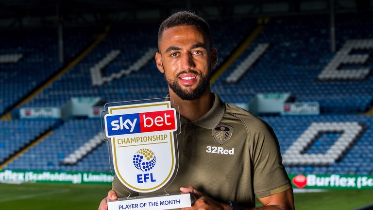 Kemar Roofe of Leeds United wins the Sky Bet Championship Player of the Month award - Mandatory by-line: Robbie Stephenson/JMP - 04/09/2018 - FOOTBALL - Elland Road - Leeds, England - Sky Bet Player of the Month Award