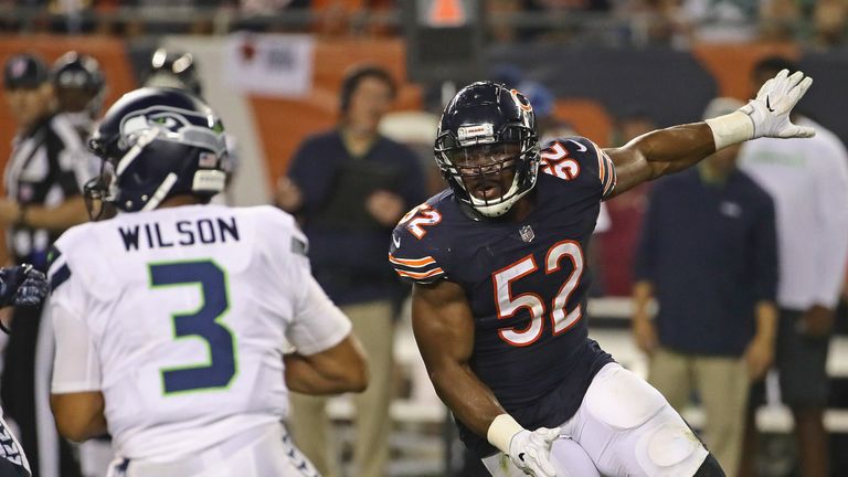 CHICAGO, IL - SEPTEMBER 17:    at Soldier Field on September 17, 2018 in Chicago, Illinois. The Bears defeated the Seahawks 24-17. (Photo by Jonathan Daniel/Getty Images)