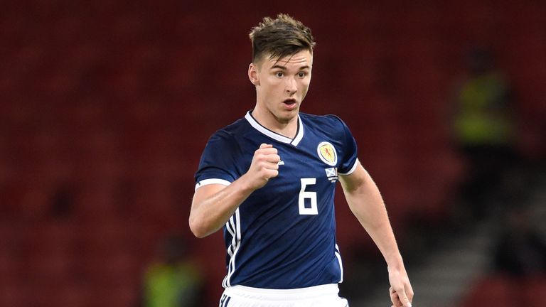 Scotland's Kieran Tierney during the International Friendly at Hampden Park, Glasgow