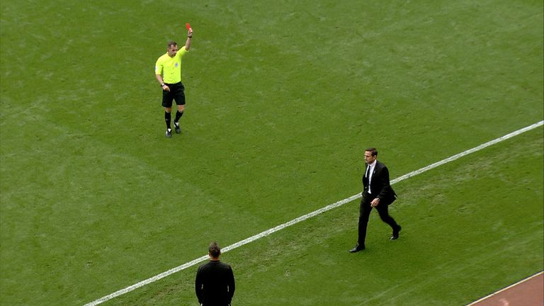 Lampard sent off
