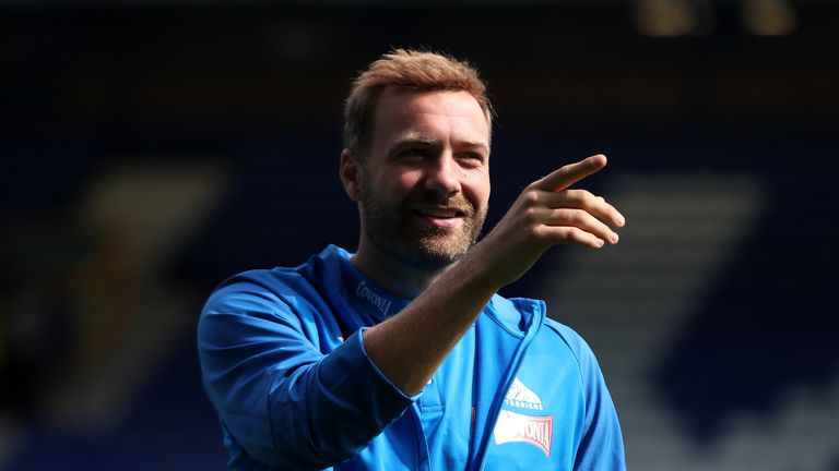 Laurent Depoitre during the Premier League match between Everton FC and Huddersfield Town at Goodison Park on September 1, 2018 in Liverpool, United Kingdom.