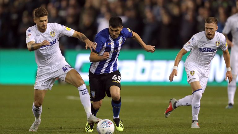 Action from Leeds vs Sheffield Wednesday