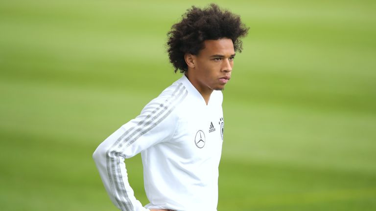 Leroy Sane trains with Germany ahead of Nations League game with France in Munich