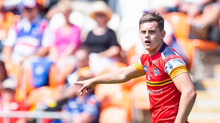 Picture by Allan McKenzie/SWpix.com - 27/05/2018 - Rugby League - Betfred Championship Summer Bash 2018 - Toulouse Olympique v London Broncos - Bloomfield Road, Blackpool, England - Alex Walker.