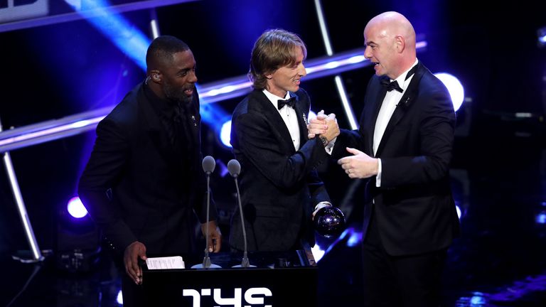  during the The Best FIFA Football Awards Show at Royal Festival Hall on September 24, 2018 in London, England.