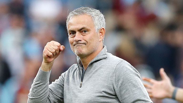 Manchester United manager Jose Mourinho after the victory at Burnley