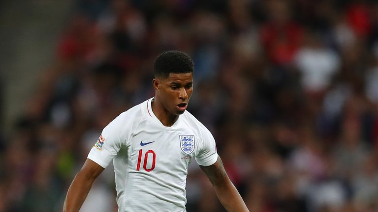 Marcus Rashford scored his fourth England goal in Saturday's 2-1 defeat to Spain