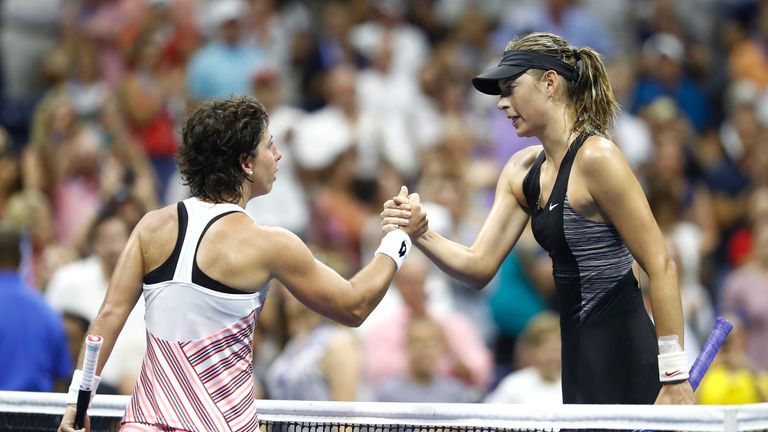 on Day Eight of the 2018 US Open at the USTA Billie Jean King National Tennis Center on September 3, 2018 in the Flushing neighborhood of the Queens borough of New York City.