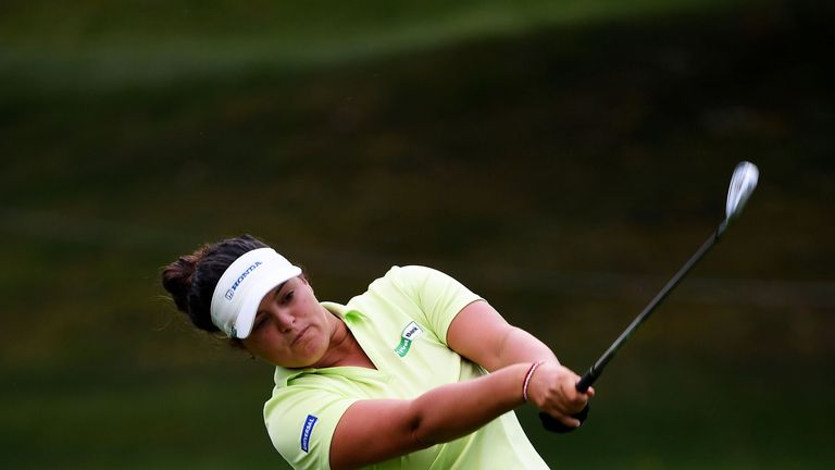  during day two of the Evian Championship at Evian Resort Golf Club on September 14, 2018 in Evian-les-Bains, France.