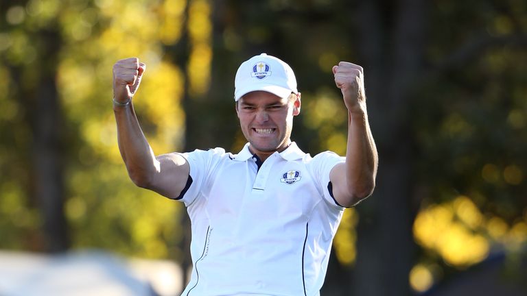 during the Singles Matches for The 39th Ryder Cup at Medinah Country Club on September 30, 2012 in Medinah, Illinois.