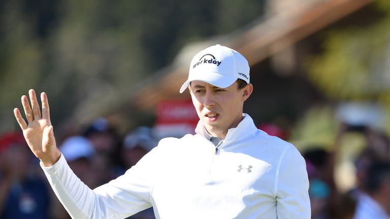 plays a shot during the third round of The Omega European Masters at Crans-sur-Sierre Golf Club on September 8, 2018 in Crans-Montana, Switzerland.