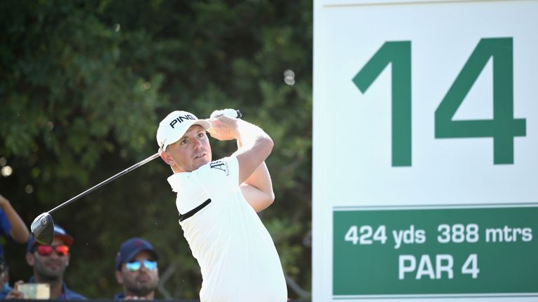 during Day Two of the Portugal Masters at Dom Pedro Victoria Golf Course on September 21, 2018 in Albufeira, Portugal.