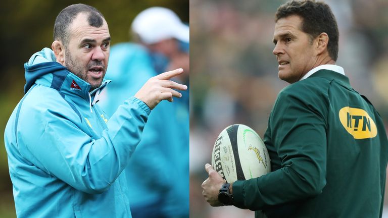 Michael Cheika will be hoping to get one over Rassie Erasmus on Saturday