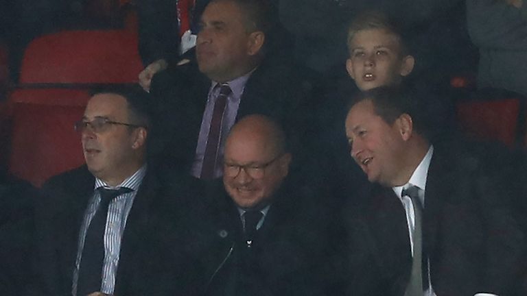 Mike Ashley was in the directors' box as Newcastle drew at Crystal Palace