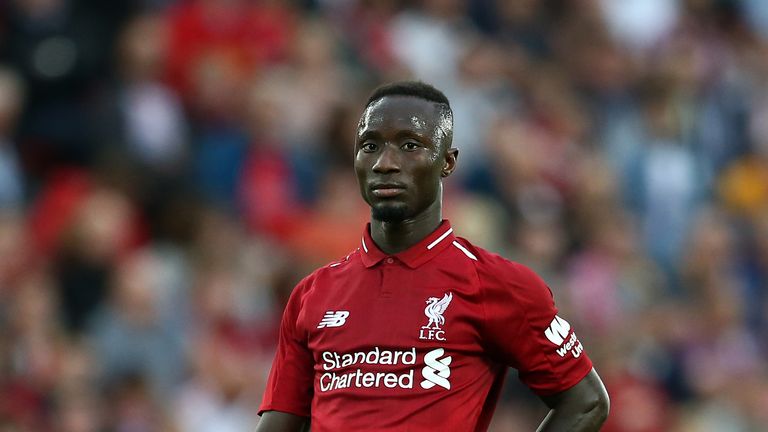 Naby Keita of Liverpool during the pre-season friendly match between Liverpool and Torino at Anfield on August 7, 2018 in Liverpool, England