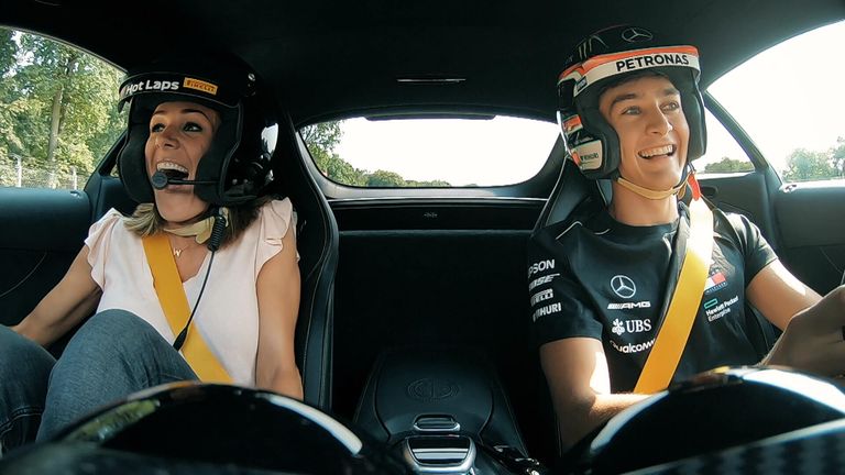 george russell hot lap