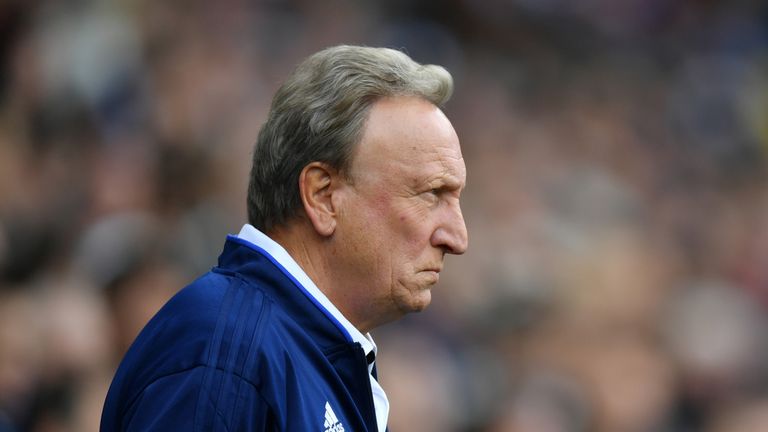 Neil Warnock during the Premier League match between Cardiff City and Burnley FC at Cardiff City Stadium on September 30, 2018 in Cardiff, United Kingdom.