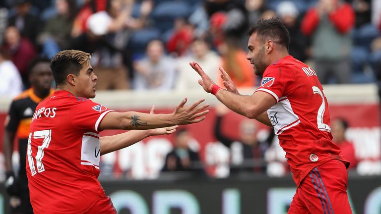 BRIGEVIEW, IL - MAY 20:   at Toyota Park on May 20, 2018 in Bridgeview, Illinois. The Dynamo defeated the Fire 3-2. (Photo by Jonathan Daniel/Getty Images)