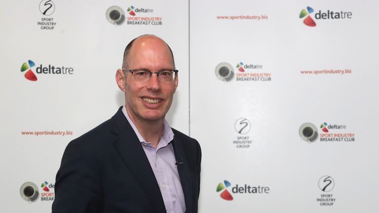  Niels de Vos, CEO of UK Athletics during the Deltatre Sport Industry Breakfast Club at the BT Centre on September 6, 2017 in London, England.