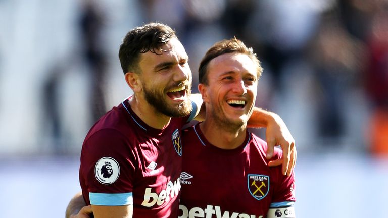  during the Premier League match between West Ham United and Manchester United at London Stadium on September 29, 2018 in London, United Kingdom.