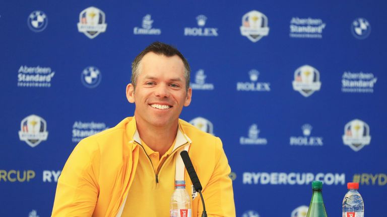 PARIS, FRANCE - SEPTEMBER 27:  Paul Casey of Europe attends a press conference prior to the 2018 Ryder Cup at Le Golf National on September 27, 2018 in Paris, France.  (Photo by Andrew Redington/Getty Images)
