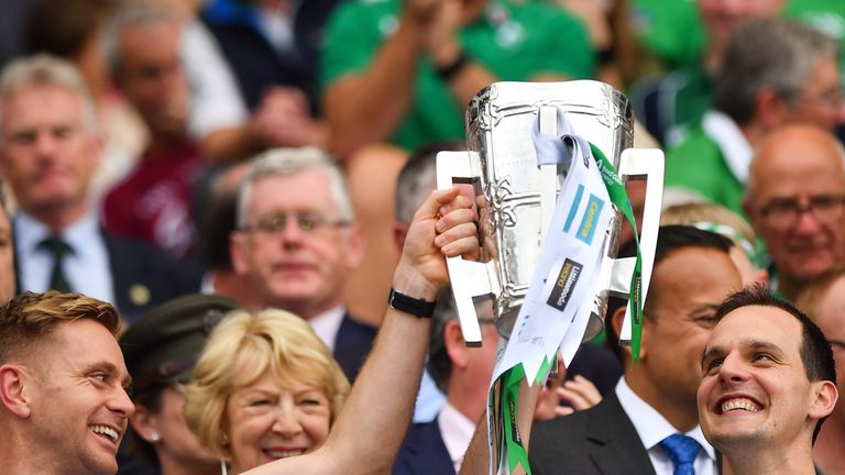 Kinnerk hoists the Liam MacCarthy Cup