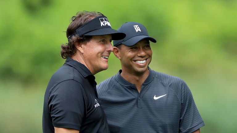 during a practice round prior to the World Golf Championships-Bridgestone Invitational at Firestone Country Club South Course on August 1, 2018 in Akron, Ohio.