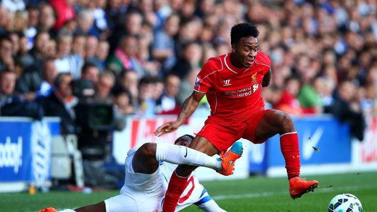 during the Barclays Premier League match between Queens Park Rangers and Liverpool at Loftus Road on October 19, 2014 in London, England.