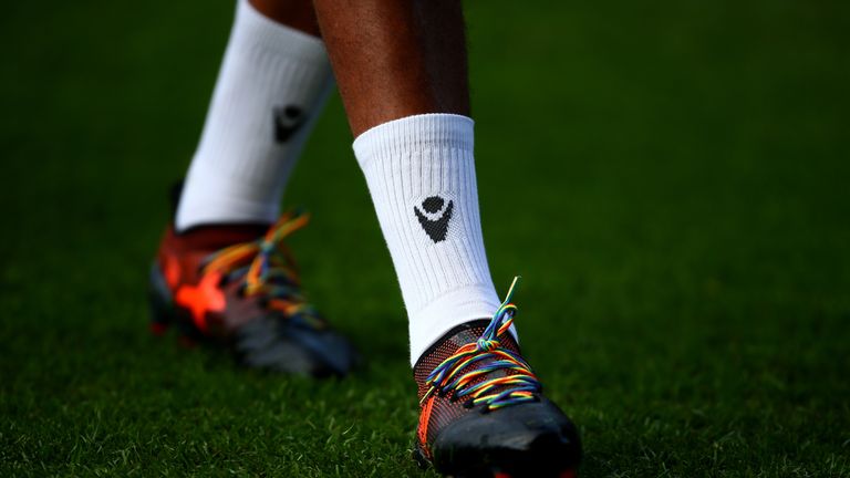 Premier League players wore Rainbow Laces during the campaign last November