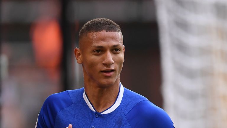 Richarlison during the Premier League match between Wolverhampton Wanderers and Everton FC at Molineux on August 11, 2018 in Wolverhampton, United Kingdom