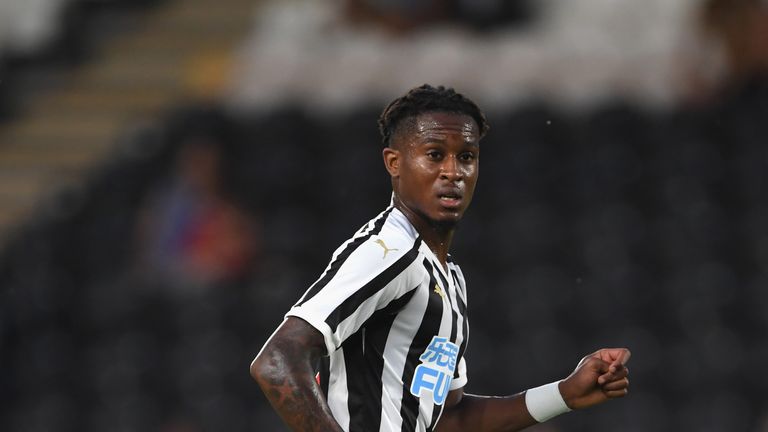 Rolando Aarons during a pre-season friendly match between Hull City and Newcastle United at KCOM Stadium on July 24, 2018 in Hull, England.