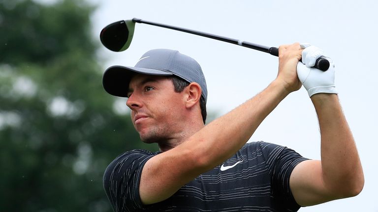 during the third round of the BMW Championship at Aronimink Golf Club on September 8, 2018 in Newtown Square, Pennsylvania.