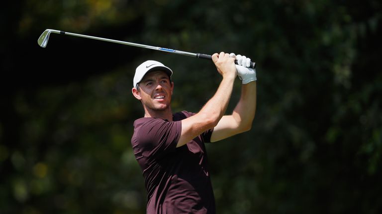 during the first round of the TOUR Championship at East Lake Golf Club on September 20, 2018 in Atlanta, Georgia.