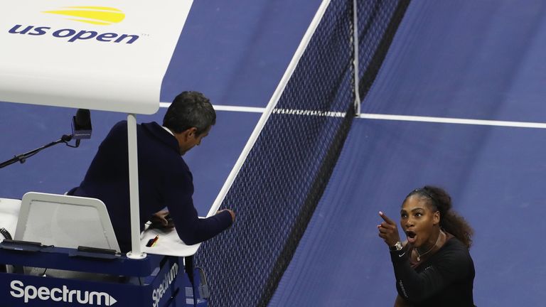 Serena Williams vents her anger at umpire Carlos Ramos