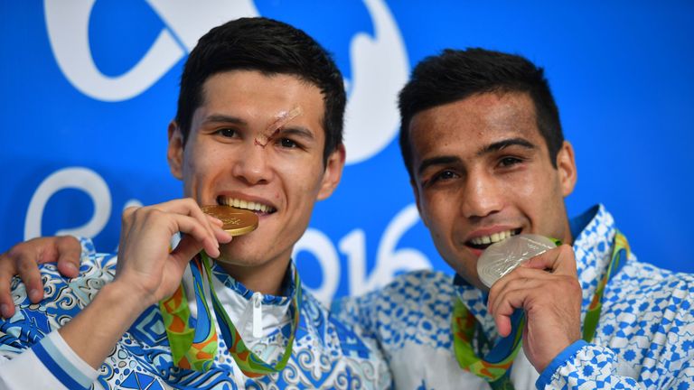 Giyasov (R) lost to Daniyar Yeleussinov (now with Matchroom) in the Rio 2016 gold medal fight