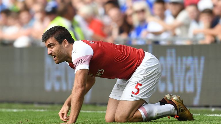 CARDIFF, WALES - SEPTEMBER 02: of Arsenal during the Premier League match between Cardiff City and Arsenal  at Cardiff City Stadium on September 2, 2018 in Cardiff, United Kingdom. (Photo by Stuart MacFarlane/Arsenal FC via Getty Images)