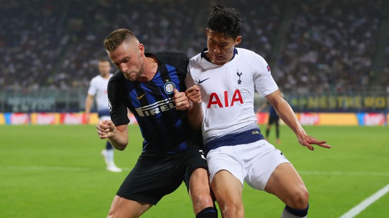 The Tottenham forward competes in the Champions League against Inter Milan