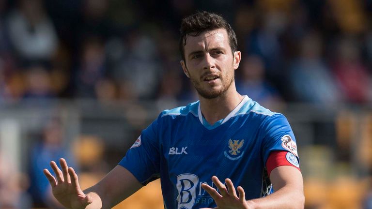 St Johnstone captain Joe Shaughnessy inaction for the club this season