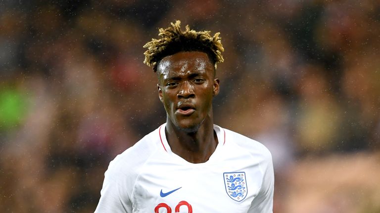 England U21's Tammy Abraham during the UEFA Euro U21 2019 qualifying, Group four match at Carrow Road, Norwich.                                                                                                                                                                                                                                                                               