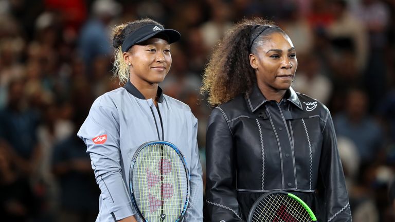 Serena Williams of the United States and Naomi Osaka of Japan pose for a photo prior to the Women's Singles finals match on Day Thirteen of the 2018 US Open at the USTA Billie Jean King National Tennis Center on September 8, 2018 in the Flushing neighborhood of the Queens borough of New York City. 