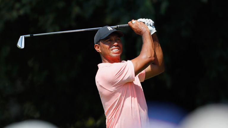 during the first round of the TOUR Championship at East Lake Golf Club on September 20, 2018 in Atlanta, Georgia.